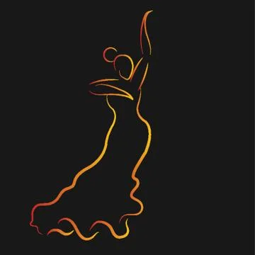 Flamenco Dancer Stock Illustration