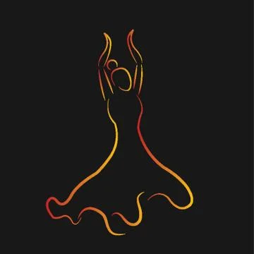 Flamenco Dancer Stock Illustration
