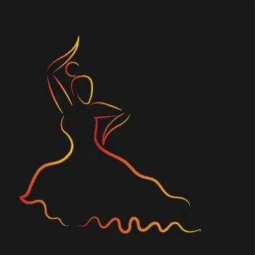 Flamenco Dancer Stock Illustration