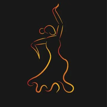 Flamenco Dancer Stock Illustration