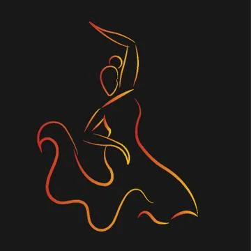 Flamenco Dancer Stock Illustration