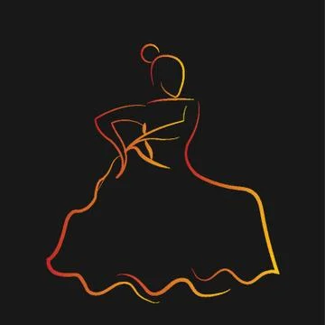 Flamenco Dancer Stock Illustration