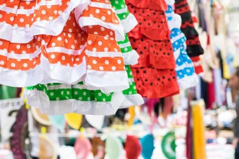 Flamenco dresses Stock Photos