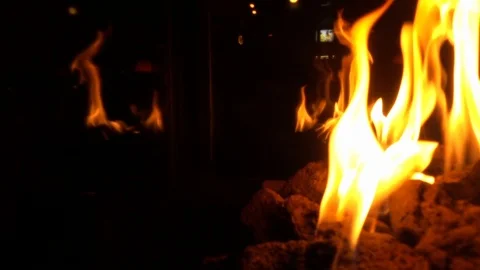 Flames 1 Stock Footage 120962535