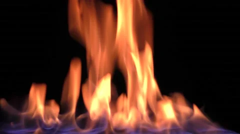 Flames against black background Video stock 57659581