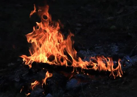 Flames and coal Stock Photos