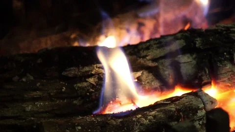 Flames and coals burning Video stock 112067729