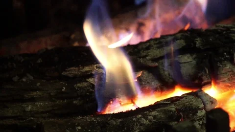 Flames and coals : Quarter Speed Stock Footage