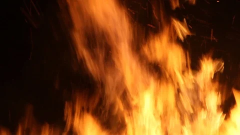 Flames and embers Stock Footage 122803367