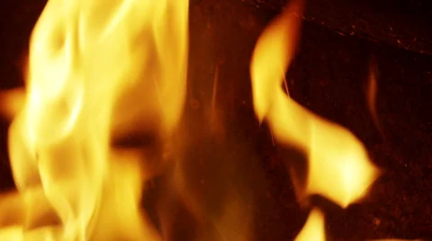 Flames and sparks with black background Vidéo 42256268