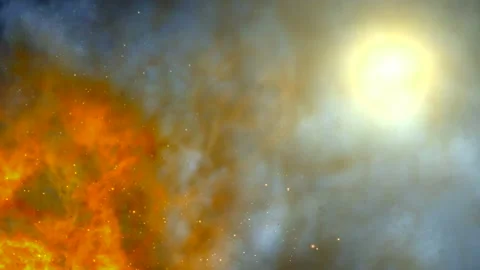 Flames and wind. Plume smoke. Cloud of smoke with sparks. Sun Stock Footage 160104157