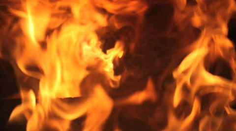 Flames on a black background Stock Footage 30394009