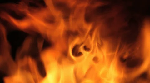 Flames on a black background Stock Footage 30394018