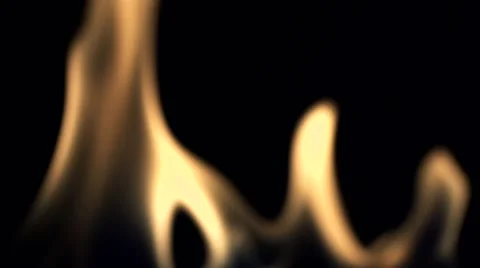 Flames - Black Background Stock Footage 46662594