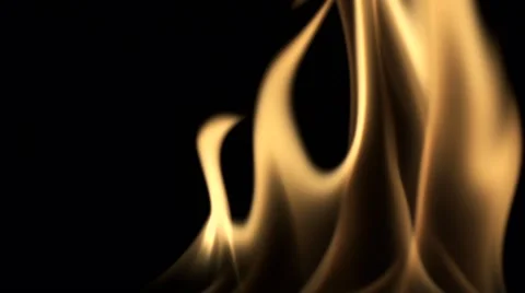 Flames - Black Background Stock Footage 46663124