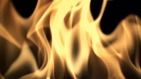 Flames - Black Background Stock Footage 46663972