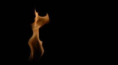 Flames, black background Stock Footage 56255430