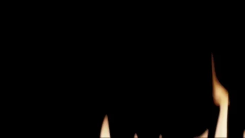 Flames on black background Stock Footage 70191333
