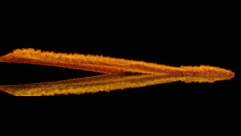 Flames on black background Stock Footage 231627399