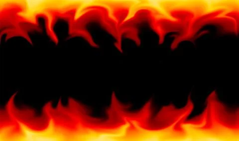 Flames on black background Stock Illustration