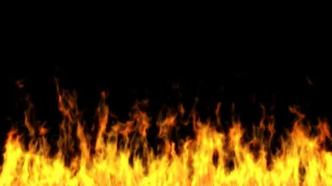 Flames on a black background Stock Illustration
