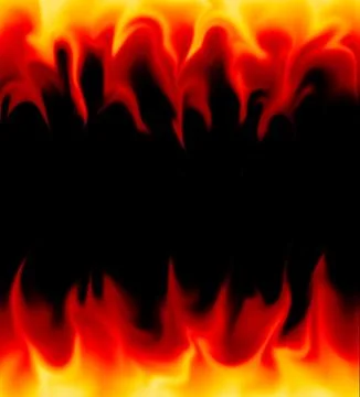 Flames on black background Fotos de archivo