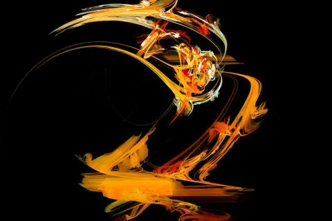 Flames on a black background Stock Photos