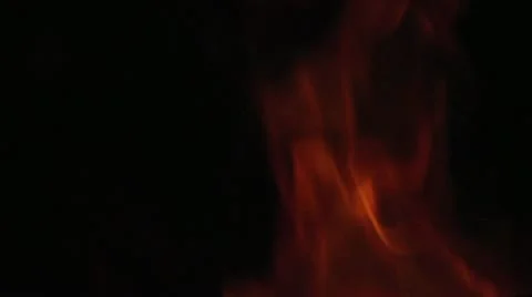 Flames on black Video stock 11612167