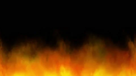 Flames on black Stock Footage 68490720