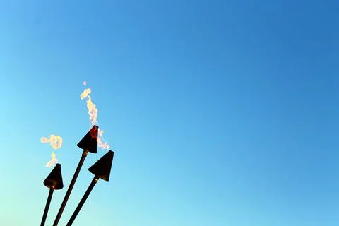 Flames in the blue Sky 写真素材