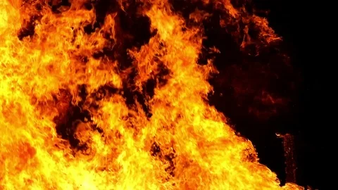 Flames of a bonfire. Stock Footage