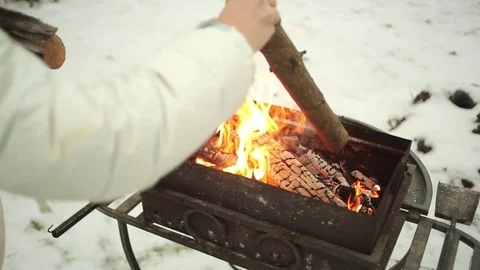 Flames from the brazier Stock Footage 70933031