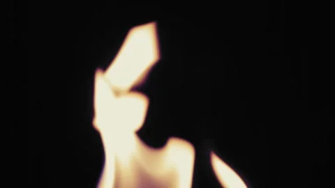 Flames bright fire on a black background Stock Footage 152090652