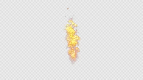 The flames burn and float like a real fire to be gradually extinguished Isolated Stock Footage 162496405
