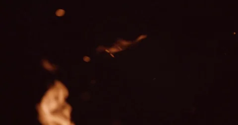 Flames burn from frame right to left in slow motion Stock Footage 102786852