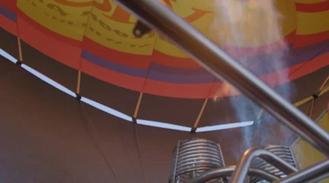 Flames burn hot to heat up air Stock Footage 59169564