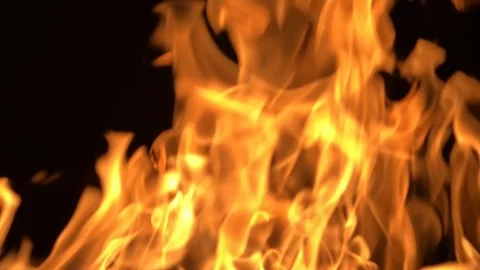 Flames Burning 2 - Slow Motion - Close Up Stock Footage 101612751