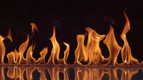 Flames burning on black background in slow motion; shot on Phantom Flex 4K at Video stock 55659188