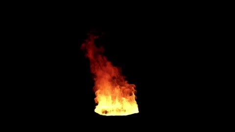 Flames burning movement on black backgrounds effect 3d rendering Stock Footage 331412090