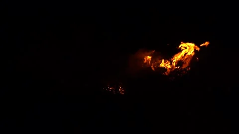Flames burning in slowmotion Stock Footage