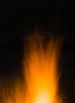 Flames of a campfire in the night Stock Photos