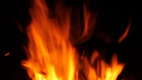 Flames closeup. Hot flame. Stock Footage 75789707