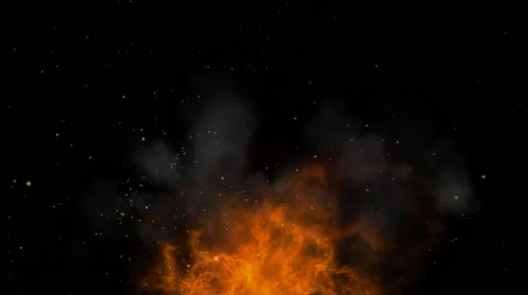 Flames, cloud sparks and smoke. Stock Footage 63632350
