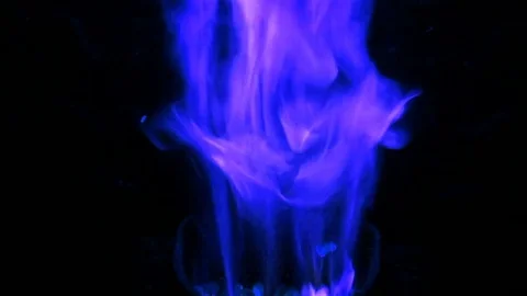 The flames dance in the crucible of a stove Stock Footage 84856281
