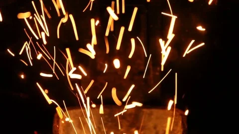 The flames dance in the crucible of a stove Stock Footage 84859042