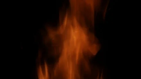 The flames dance in the crucible of a stove Stock Footage 84867315