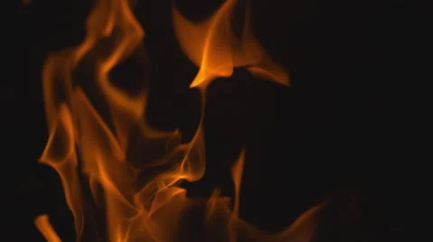 Flames Dance in Slow Motion Stock Footage 63626164