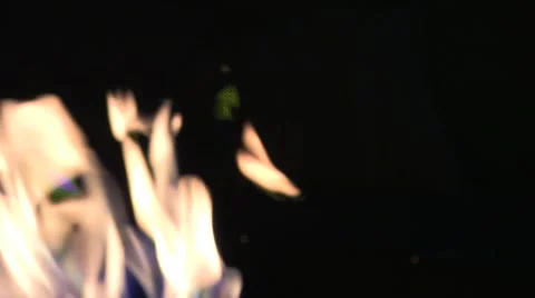 Flames on dark background Stock Footage 40975583