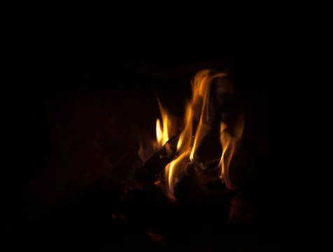 Flames in the dark Stock Photos