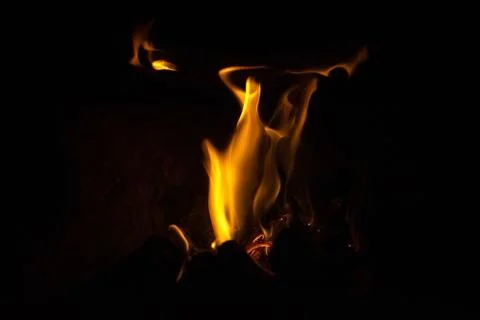 Flames in the dark Foto stock
